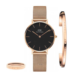         Daniel Wellington Classic bracelet satin white offert et bague