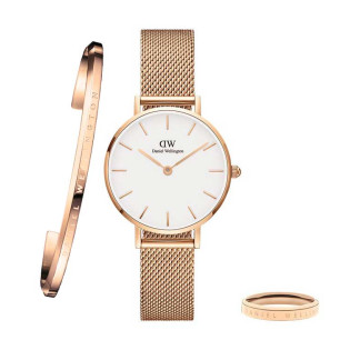        Daniel Wellington Classic bracelet satin white offert et bague